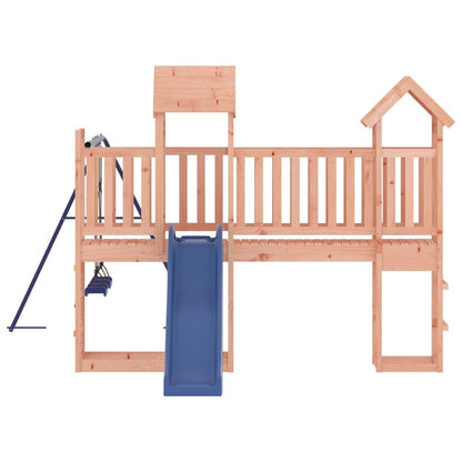 VIDAXL Maisonnette De Jeu Toboggan Et Balançoires Bois Massif Douglas