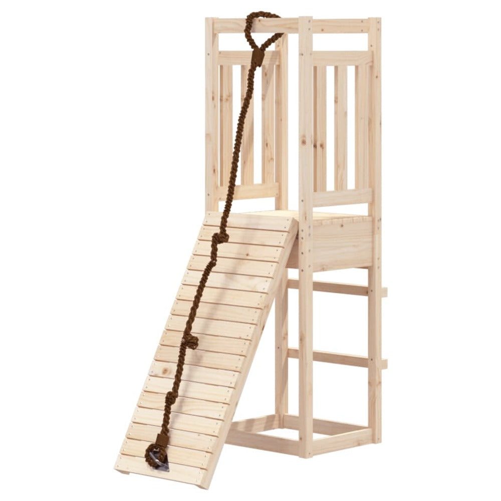 VIDAXL Maisonnette De Jeu Avec Mur D'escalade Bois Massif De Pin
