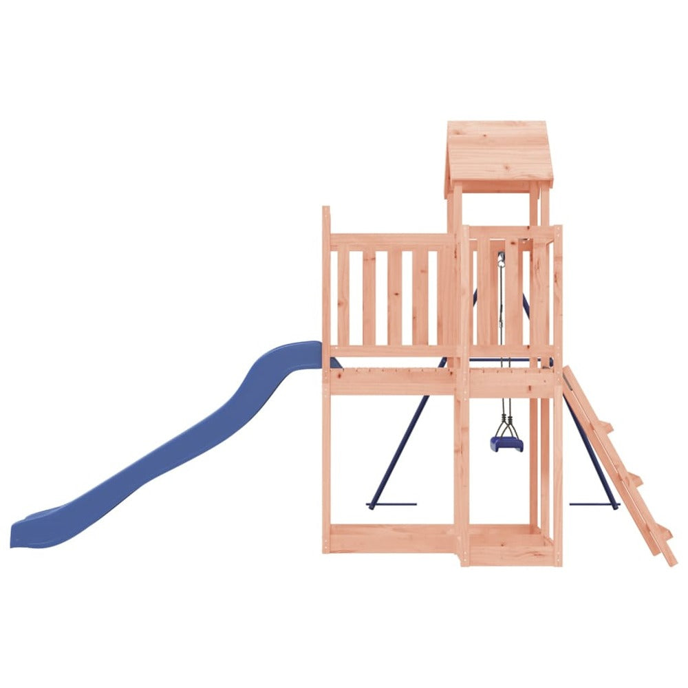 VIDAXL Maisonnette De Jeu Avec Toboggan Balançoire Bois Massif Douglas