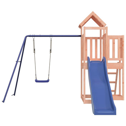 VIDAXL Maisonnette De Jeu Avec Toboggan Balançoire Bois Massif Douglas