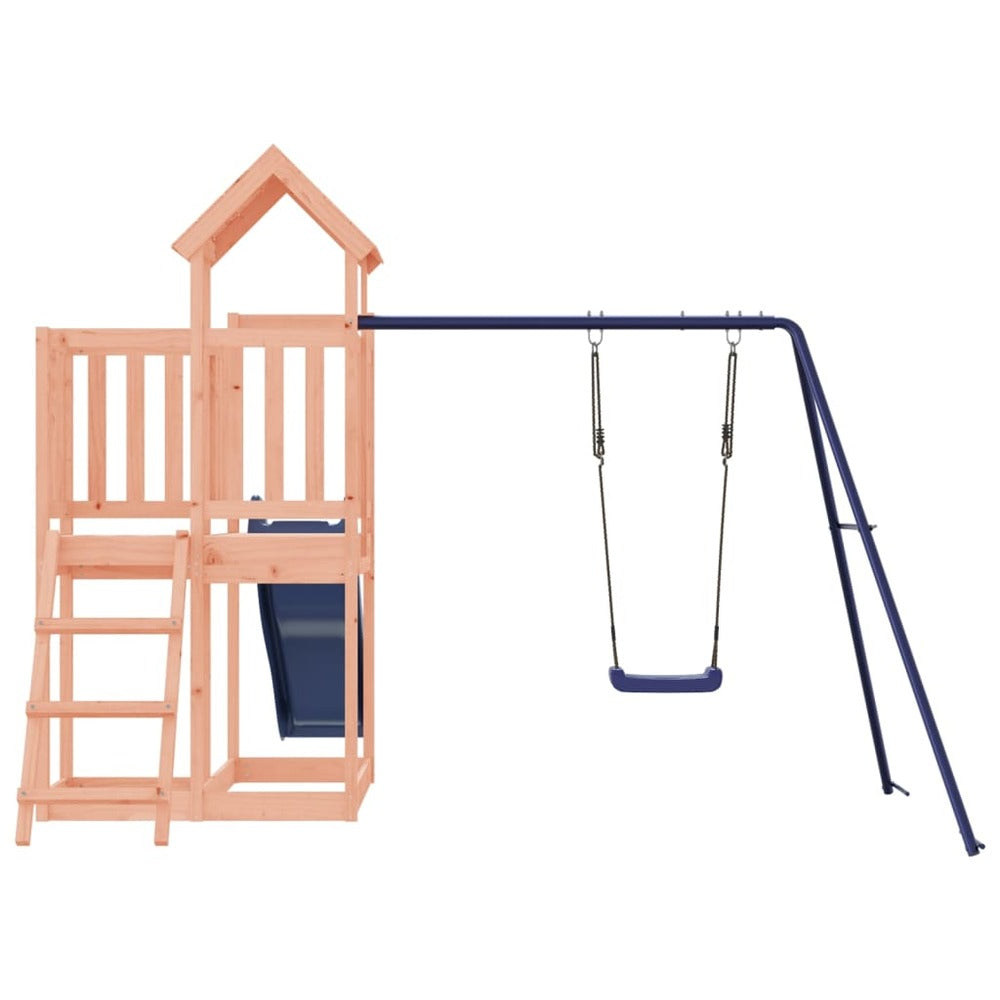 VIDAXL Maisonnette De Jeu Avec Toboggan Balançoire Bois Massif Douglas