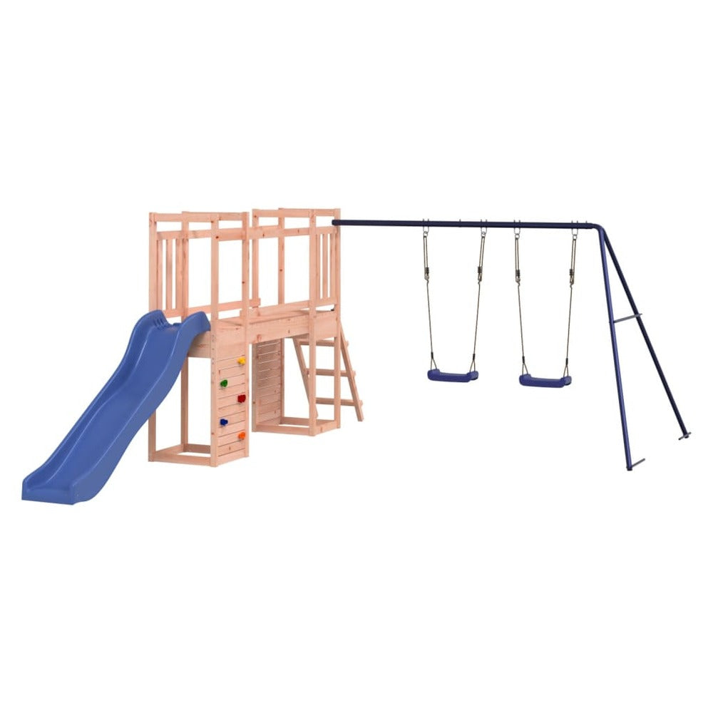 VIDAXL Maisonnette De Jeu Et Toboggan échelle Balançoires Bois Douglas