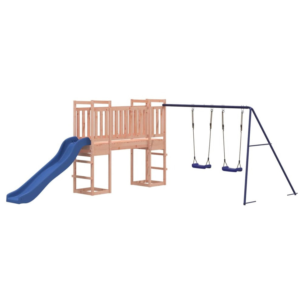 VIDAXL Maisonnette De Jeu Et Toboggan Balançoires Bois Massif Douglas