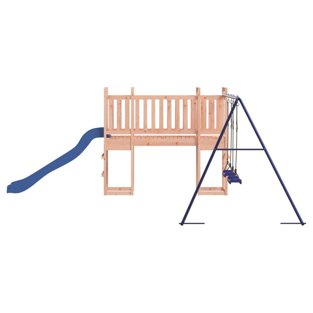 VIDAXL Maisonnette De Jeu Et Toboggan Balançoires Bois Massif Douglas