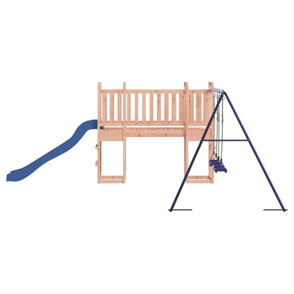 VIDAXL Maisonnette De Jeu Et Toboggan Balançoires Bois Massif Douglas