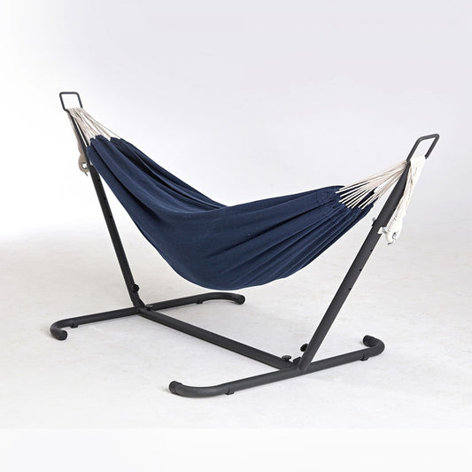 Copacabana Bleu : Hamac Sur Pied 2,6 M Avec Toile En Tissu Polyester Bleu