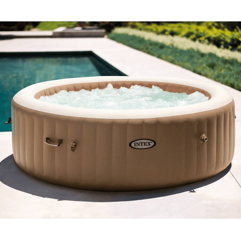 Intex Baignoire De Massage à Bulles Ronde Purespa 216x71cm 6 Personnes