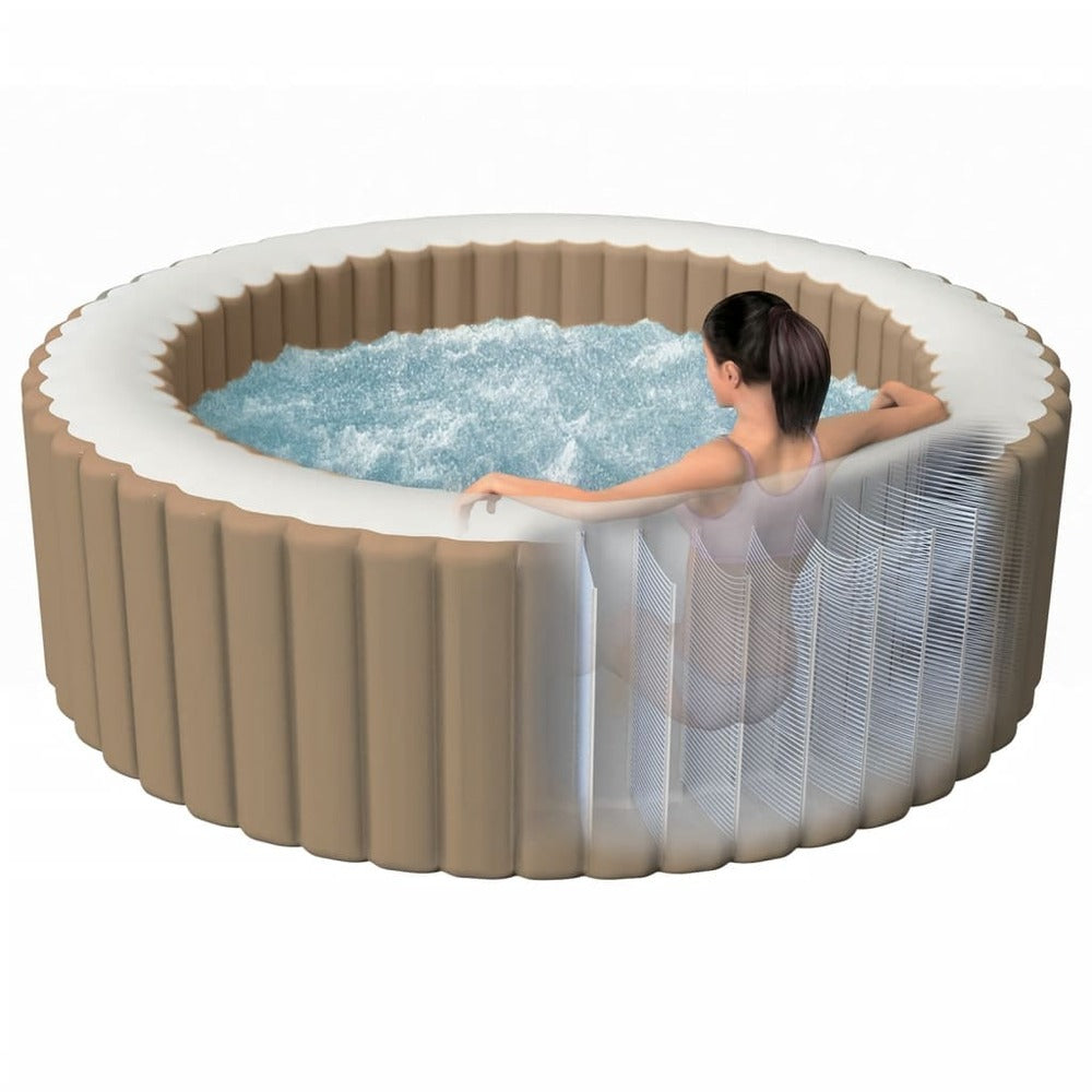 Intex Baignoire De Massage à Bulles Ronde Purespa 216x71cm 6 Personnes
