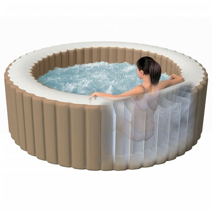 Intex Baignoire De Massage à Bulles Ronde Purespa 216x71cm 6 Personnes