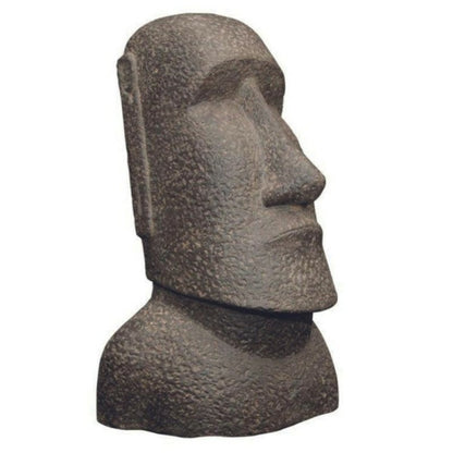  Statue Jardin Moaï 30 Cm - Gris Anthracite 30 Cm