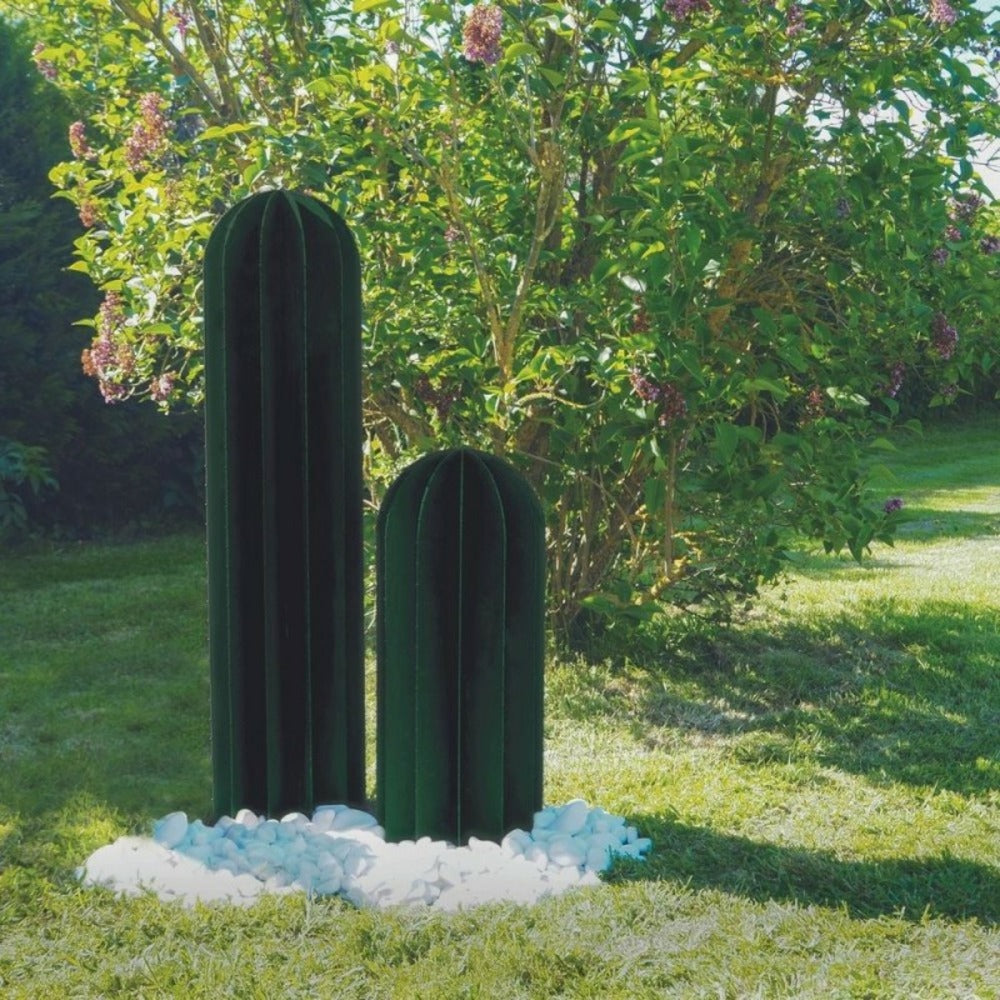  Cactus Métal Droit - Vert Foncé 100 Cm