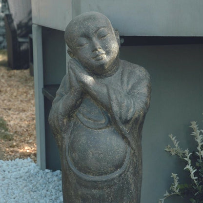  Statue Jardin Jeune Bonze 80 Cm - Gris Anthracite 80 Cm