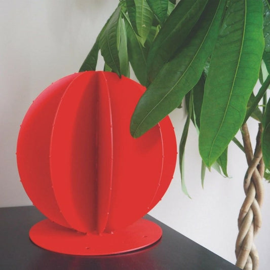  Cactus Métal Boule ø 30 Cm - Rouge