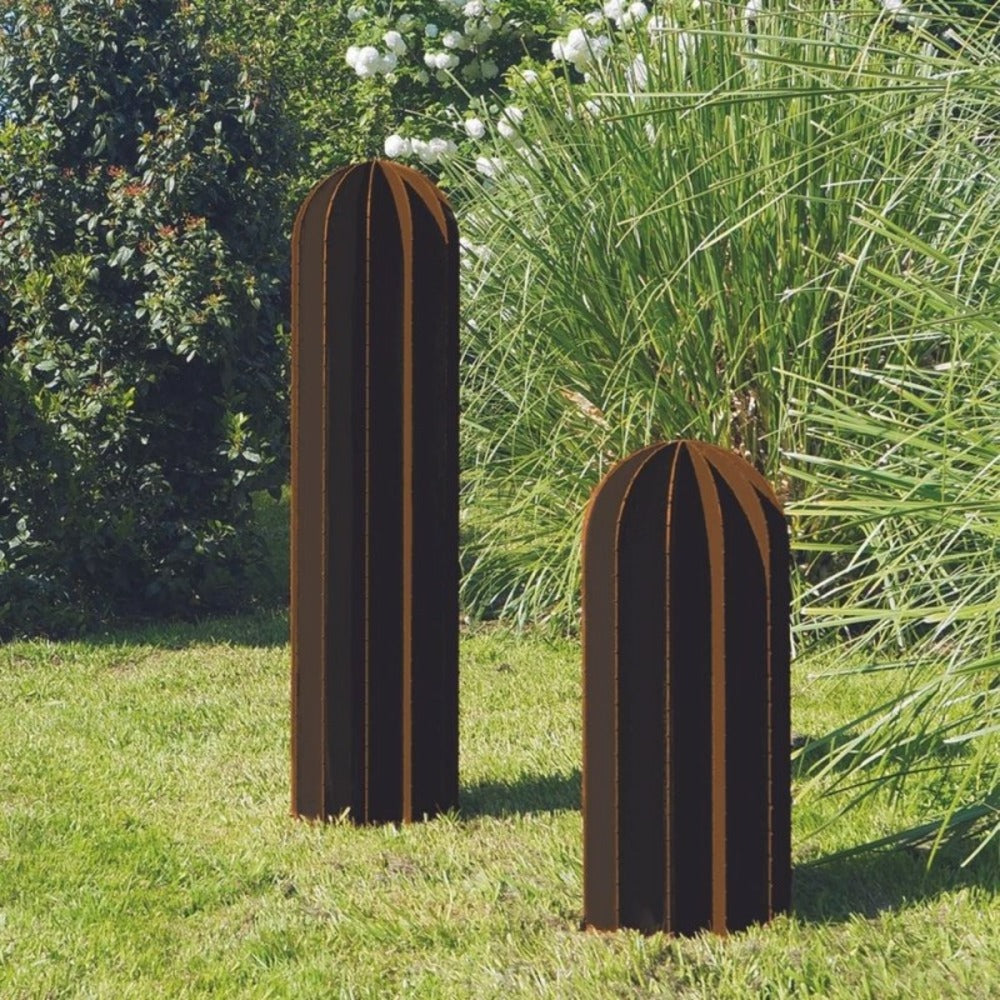  Cactus Métal Droit - Rouille 60 Cm