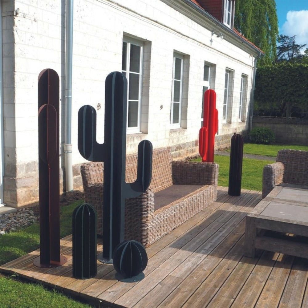  Cactus Métal Droit - Rouille 60 Cm