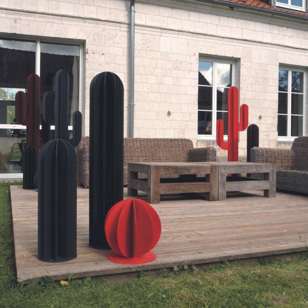  Cactus Métal Droit - Rouille 60 Cm