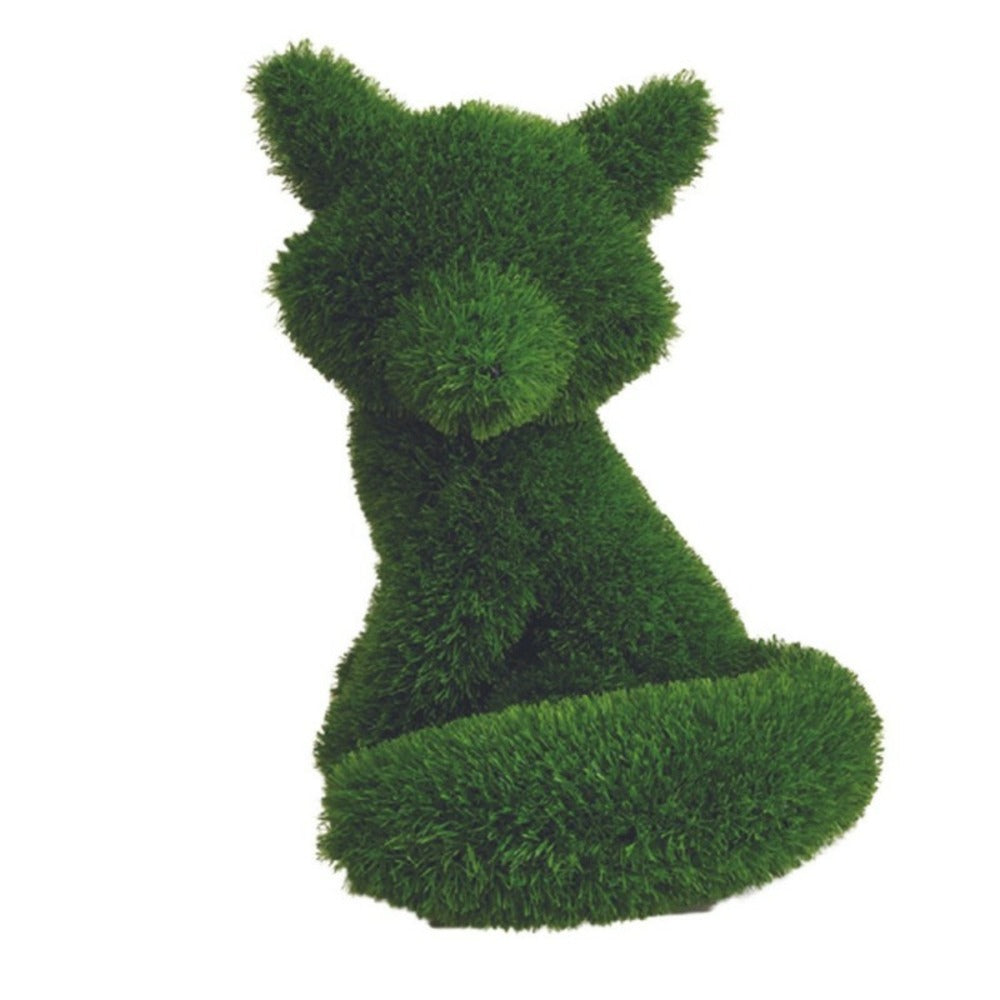  Peluche De Jardin Renard En Gazon Synthétique - Vert 50 Cm