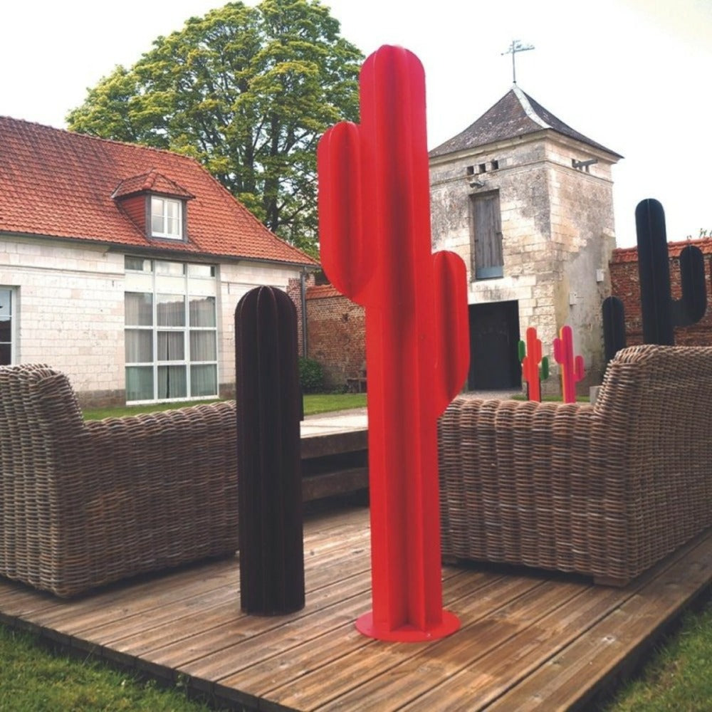  Cactus Métal Droit - Rouille 100 Cm