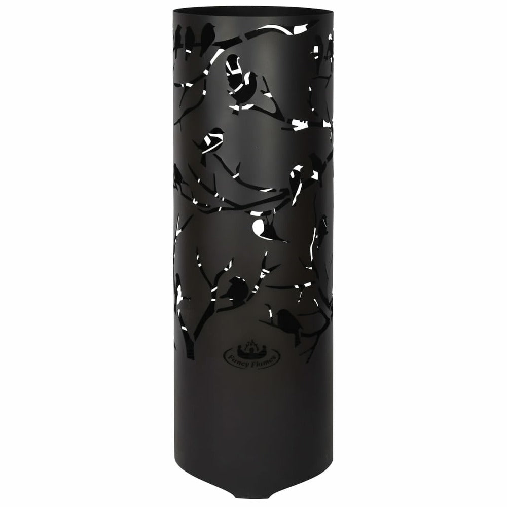 ESSCHERT DESIGN Baril à Feu Birds On Twig Acier Au Carbone Noir Ff409