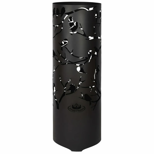 ESSCHERT DESIGN Baril à Feu Birds On Twig Acier Au Carbone Noir Ff409