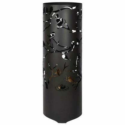 ESSCHERT DESIGN Baril à Feu Birds On Twig Acier Au Carbone Noir Ff409