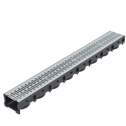 VIDAXL Caniveau De Drainage 3 Pcs Acier Galvanisé 3 M
