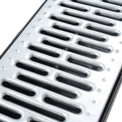 VIDAXL Caniveau De Drainage 3 Pcs Acier Galvanisé 3 M