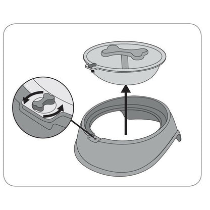  Gamelle Anti -glouton ø 12.5 Cm, 400 Ml, Noir, Pour Chien.