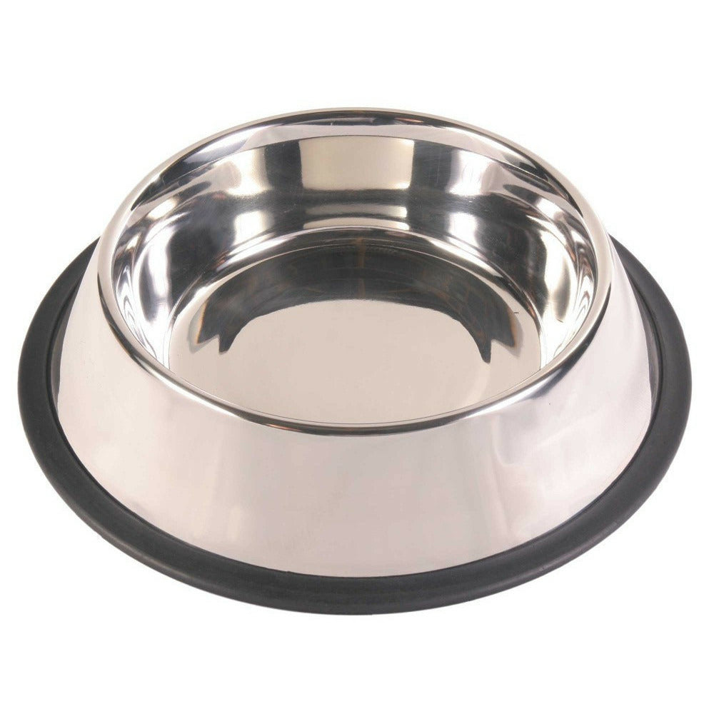  Gamelle 0.45 Litre ø 19cm En Acier Inox Antidérapante Pour Chat