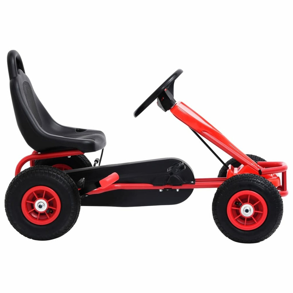 VIDAXL Kart à Pédales Avec Pneus Rouge