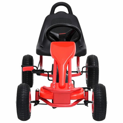 VIDAXL Kart à Pédales Avec Pneus Rouge