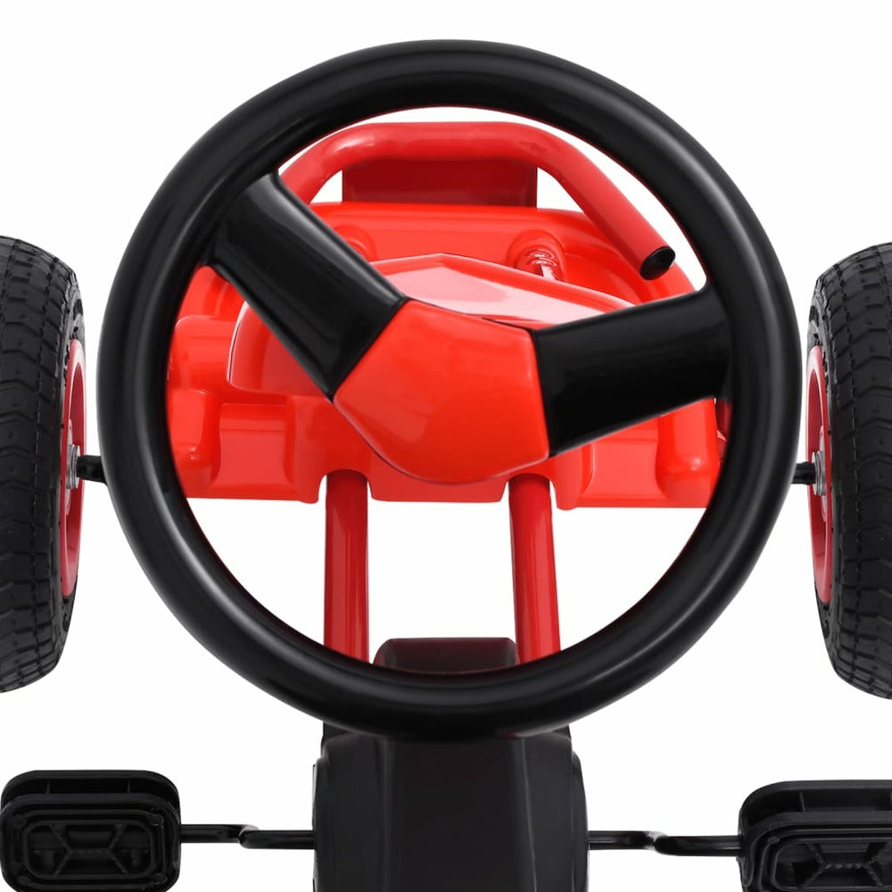 VIDAXL Kart à Pédales Avec Pneus Rouge