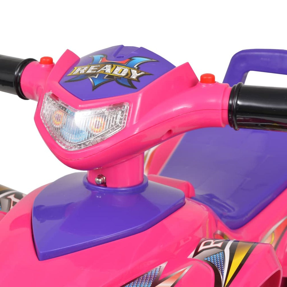 VIDAXL Vtt Pour Enfants Avec Son Et Lumière Rose Et Violet