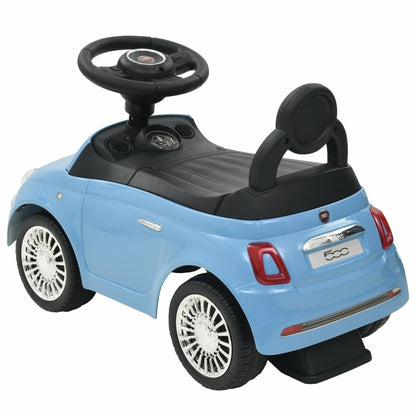 VIDAXL Voiture à Chevaucher Fiat 500 Bleu