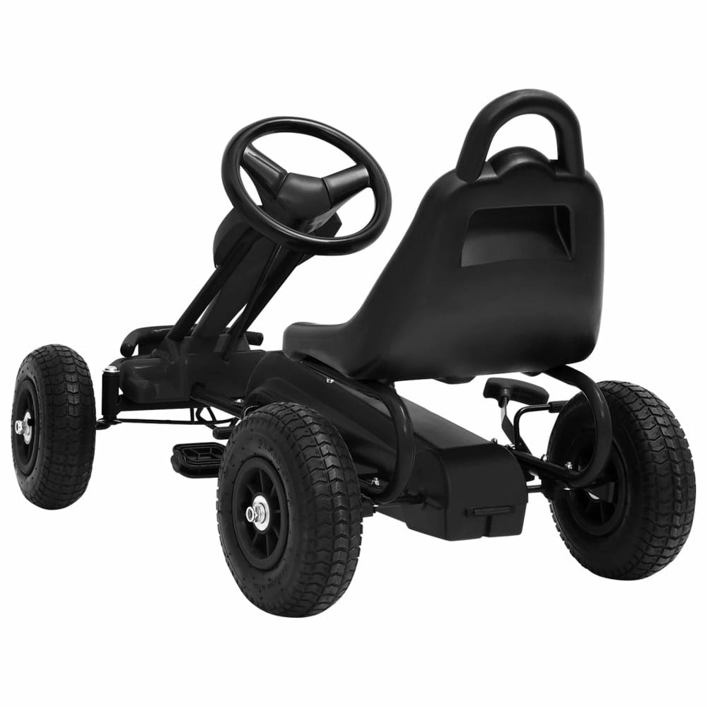 VIDAXL Kart à Pédales Avec Pneus Noir