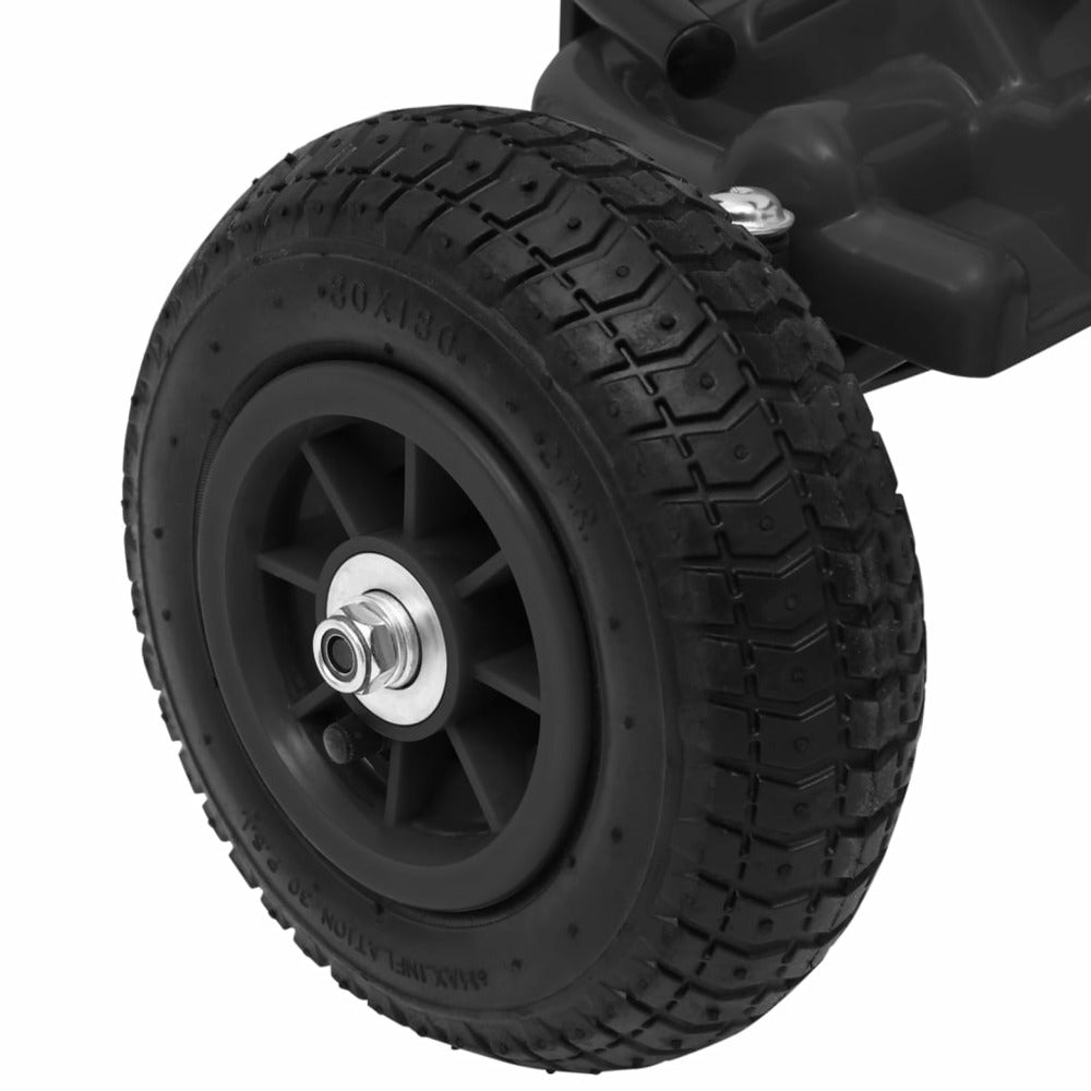 VIDAXL Kart à Pédales Avec Pneus Noir