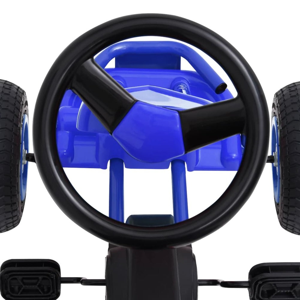 VIDAXL Kart à Pédales Avec Pneus Bleu