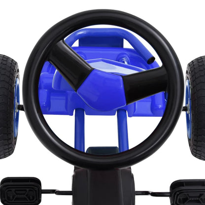 VIDAXL Kart à Pédales Avec Pneus Bleu