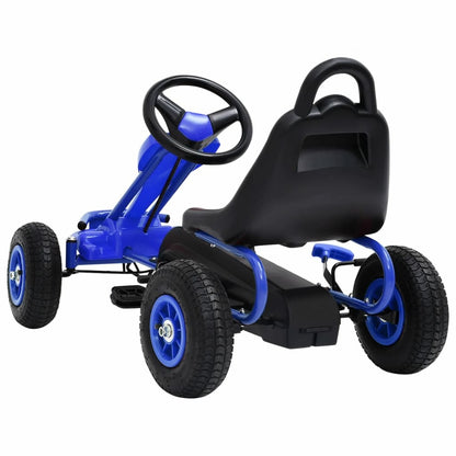 VIDAXL Kart à Pédales Avec Pneus Bleu
