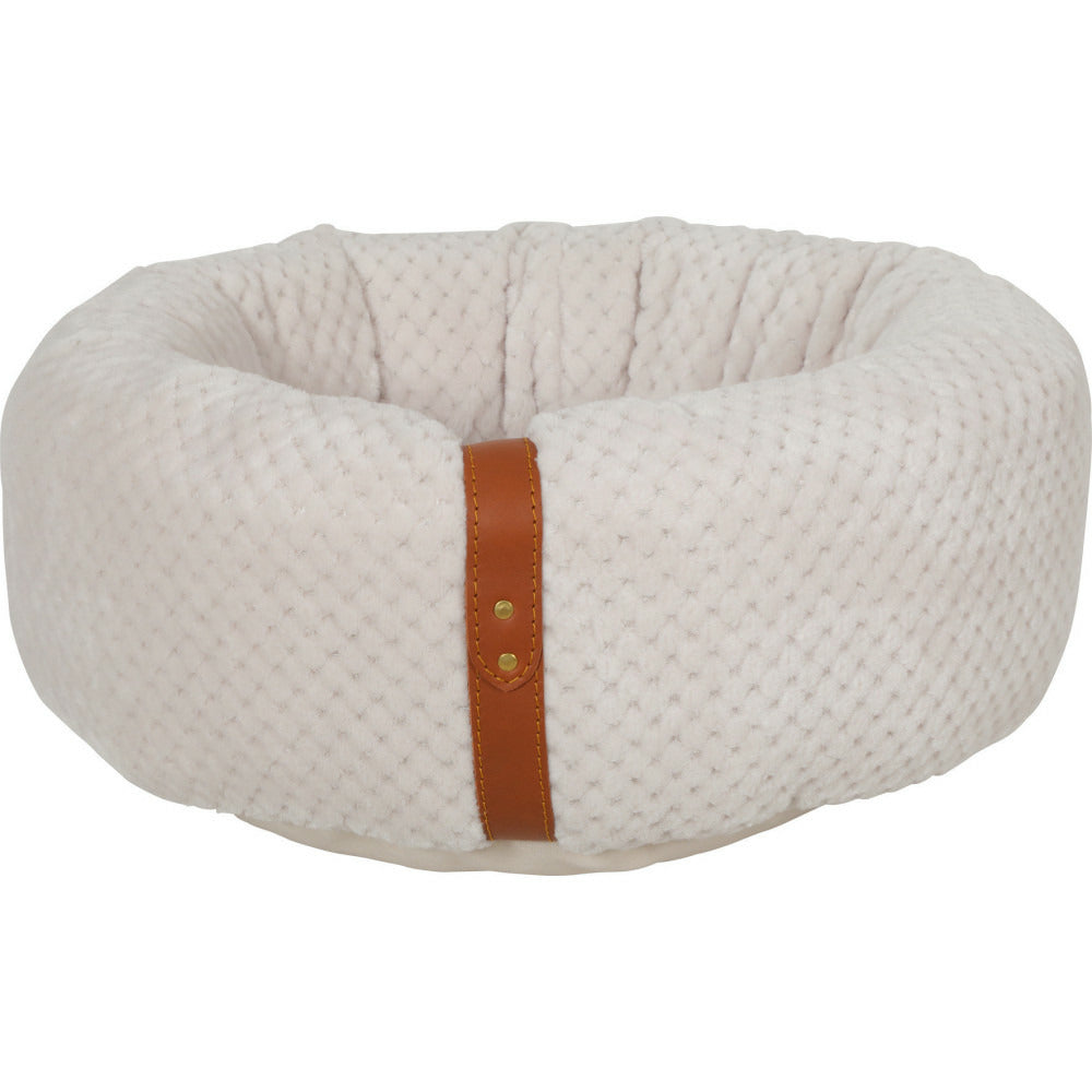  Coussin Rond "paloma" Pour Chat. Couleur Beige. Ø 42 Cm X 19 Cm.