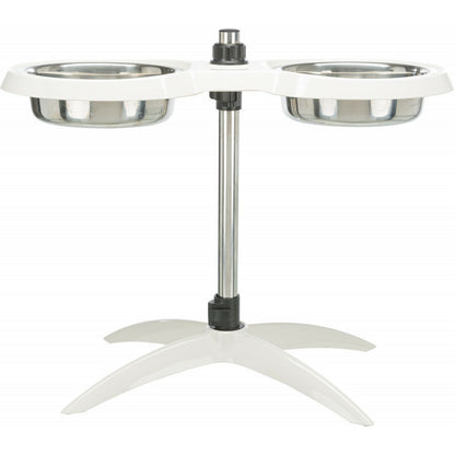  Bar Pour Chiens H Max 54 Cm, Mélamine/acier Inoxydable Pour Chiens