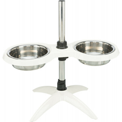  Bar Pour Chiens H Max 54 Cm, Mélamine/acier Inoxydable Pour Chiens
