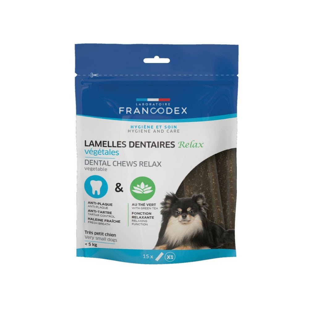  15 Lamelles Dentaires Relax Végétales Pour Chiots Et Petits Chiens De Moins