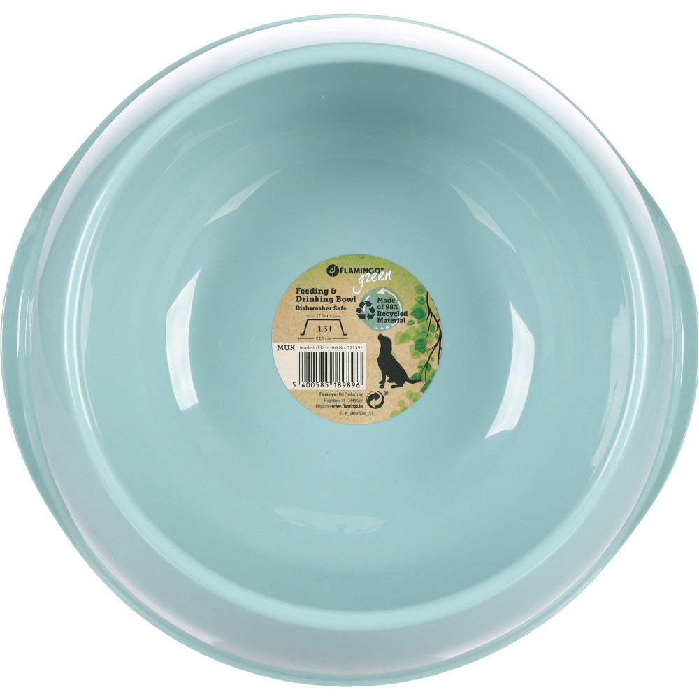  Gamelle En Plastique Recyclé Muk 1.3 Litre , Pour Chien
