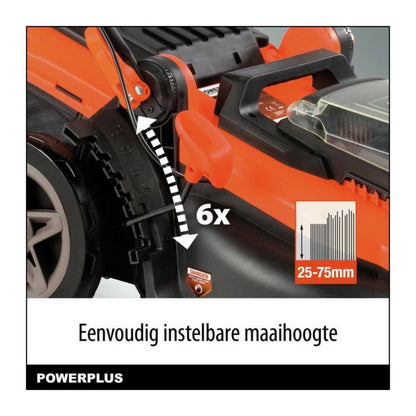  Tondeuse Sans Fil 20v 34cm Brushless - Powdpglws1 - Livrée Avec Batterie 20v 4,0ah + Chargeur Rapide