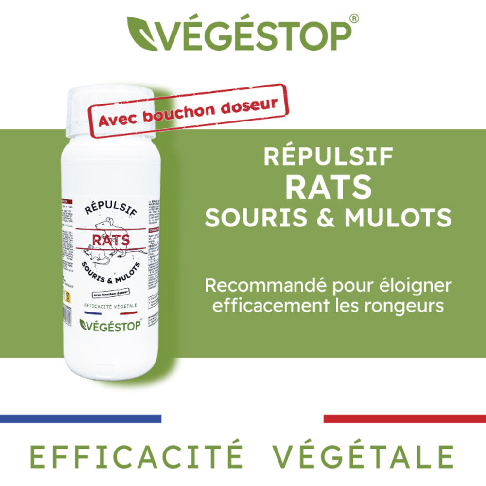  Répulsif Rats, Souris & Mulots - 500 Ml