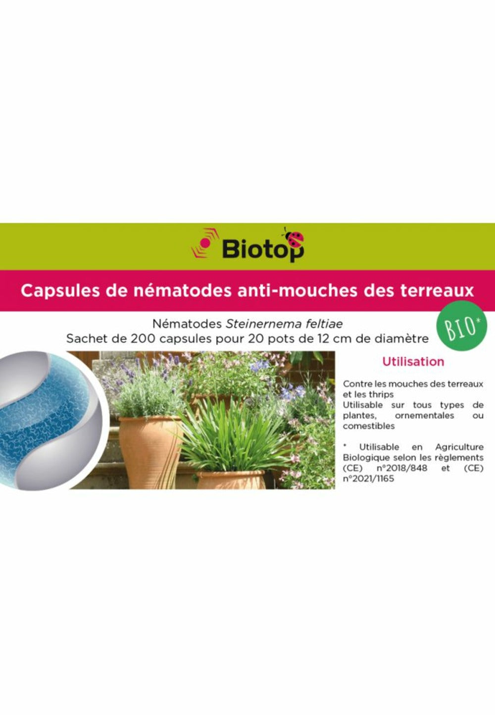  Nématodes Mouches Des Terreaux En Micro-capsules Par 200