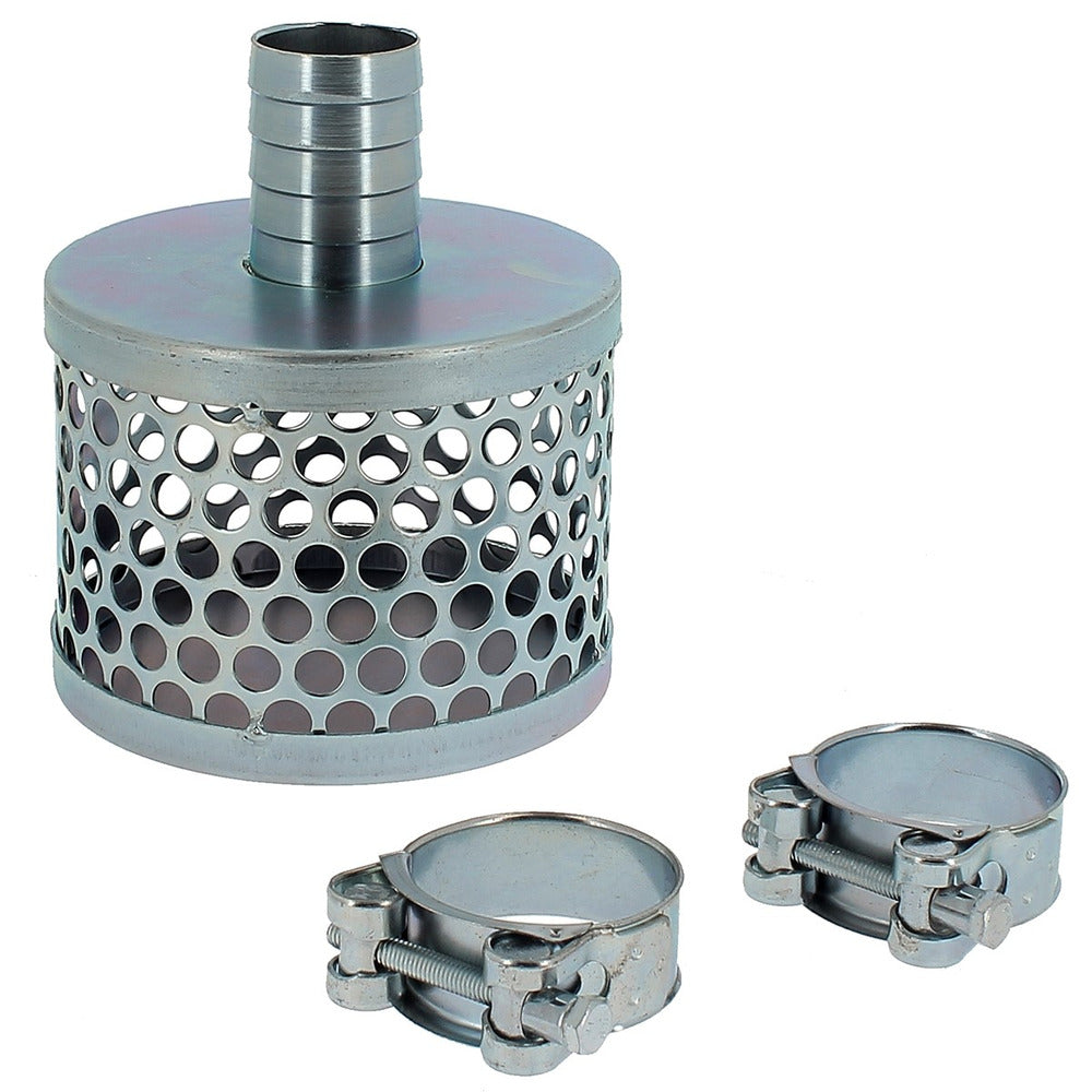  Crépine Pour Tuyau D'aspiration 25 Mm + 2 Colliers De Serrage