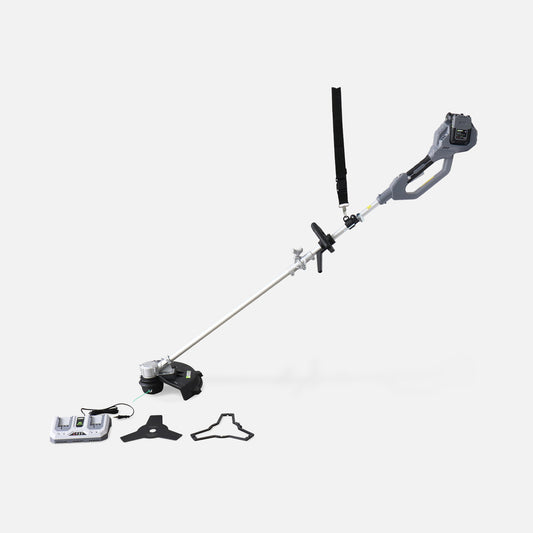  Voltr 36v – Débroussailleuse ø38cm Sans Fil – Avec 2 Batteries Litihium 2.0ah + Double Chargeur Charge Rapide. 1 Bobine Double Fil