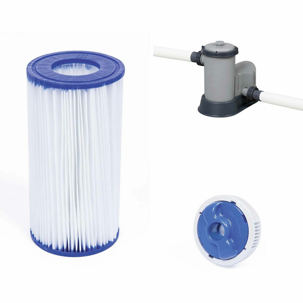  Kit Piscine Géante Complet Bestway – Spinelle – Piscine Ovale Tubulaire 6x3 M Motif Aspect Bois. Pompe De Filtration. Échelle. Bâche
